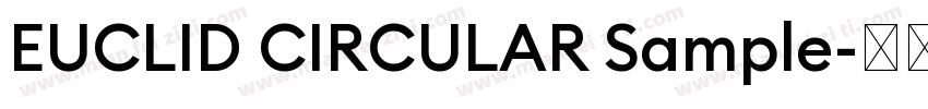 EUCLID CIRCULAR Sample字体转换